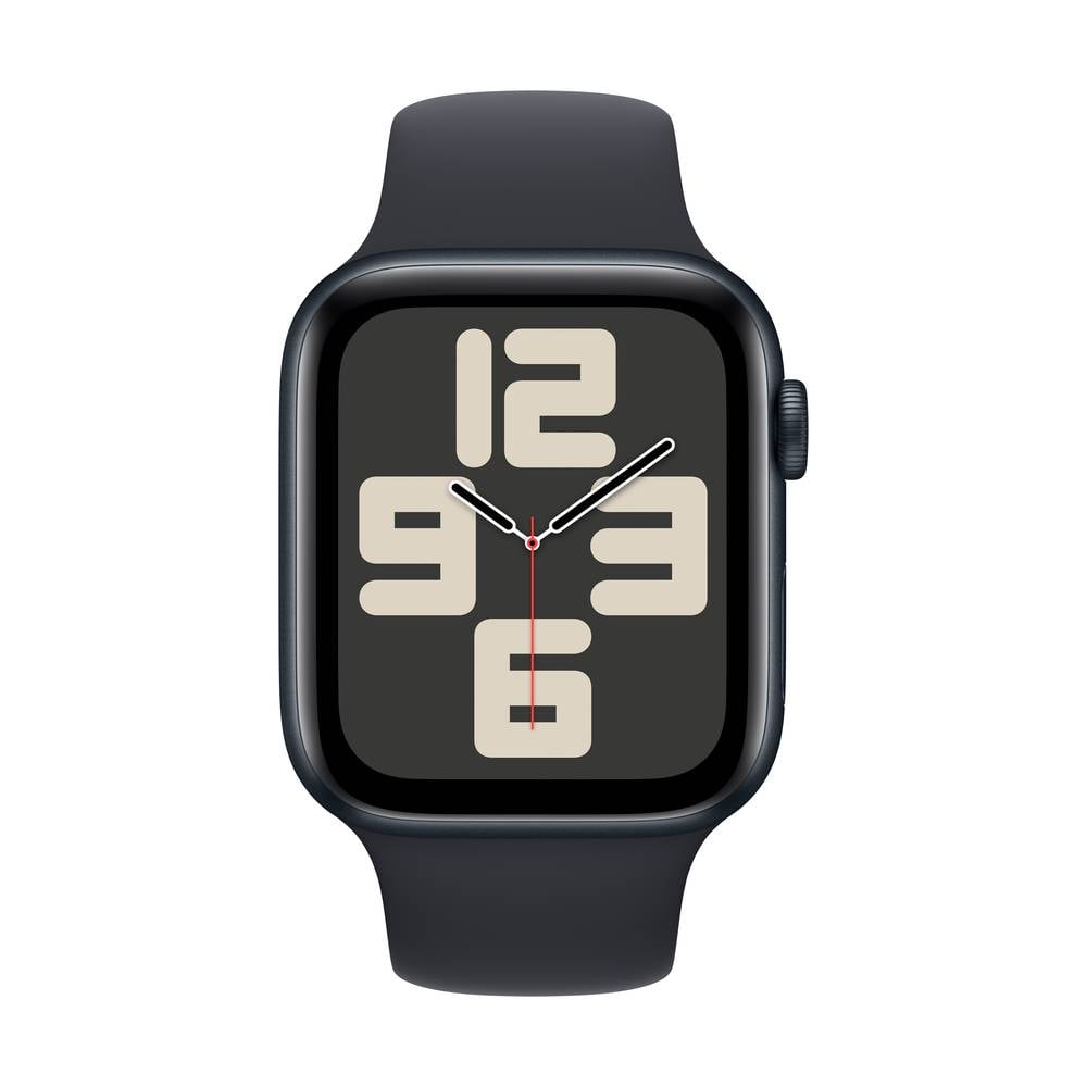 Apple Watch SE (2023) GPS 44 mm Aluminium kast Sportband Midnight S-M