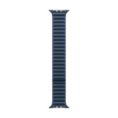 Dunkelblaues, strukturiertes Armband, geeignet für eine Smartwatch, mit einem dezenten, modernen Design.