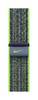 Apple Nike Sport Loop Sportarmband 42 mm, 44 mm, 49 mm Bright Green, Blau Watch Series 1, Watch Series 2, Watch Series 3, Watch Series 4, Watch Series 5, Watch Series 6, Watch Series 7, Watch Series 8, Watch Series 9, Watch Ultra, Watch Ultra 2, Watch SE