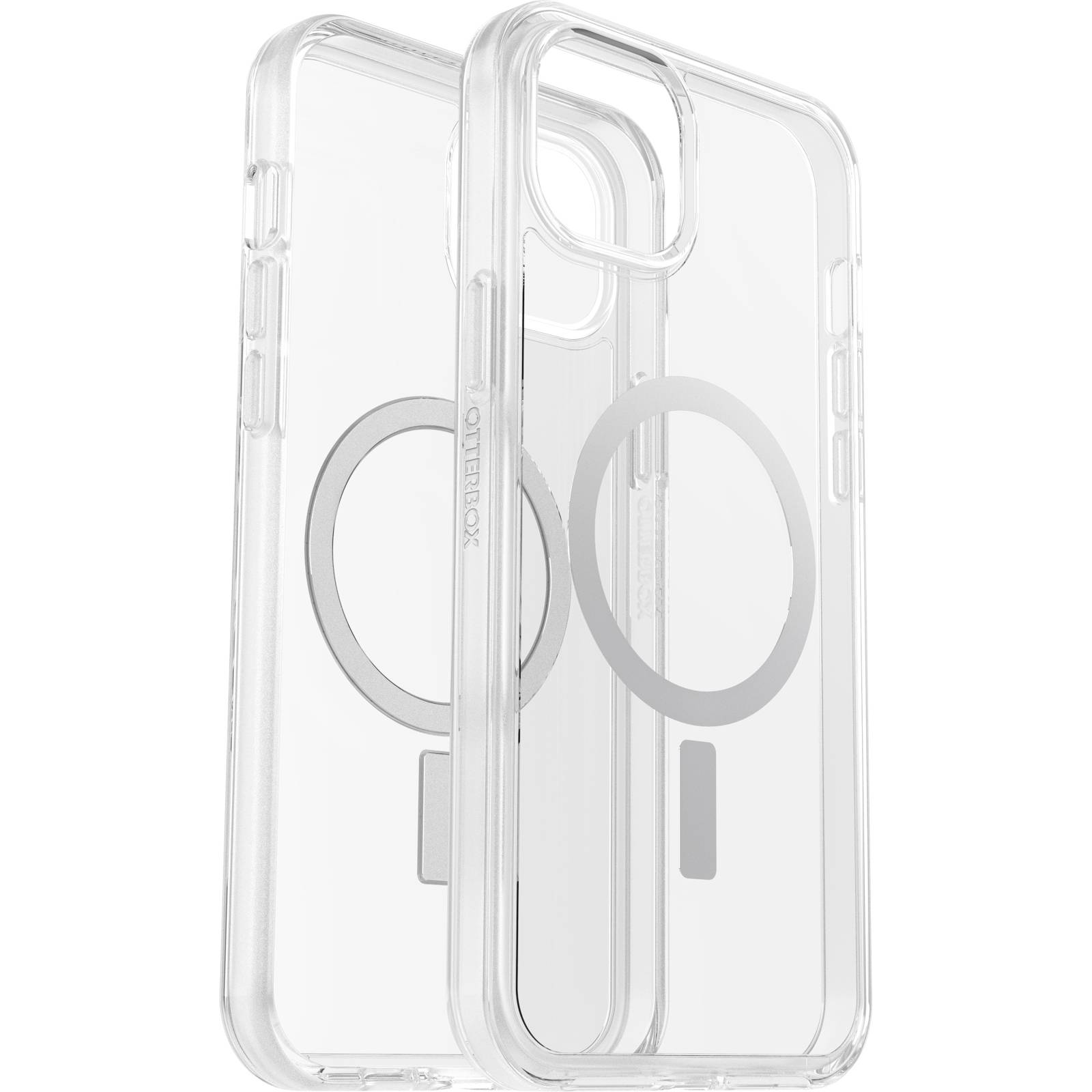 Transparente Handyhüllen mit kreisförmigem Design, passend für ein Smartphone.