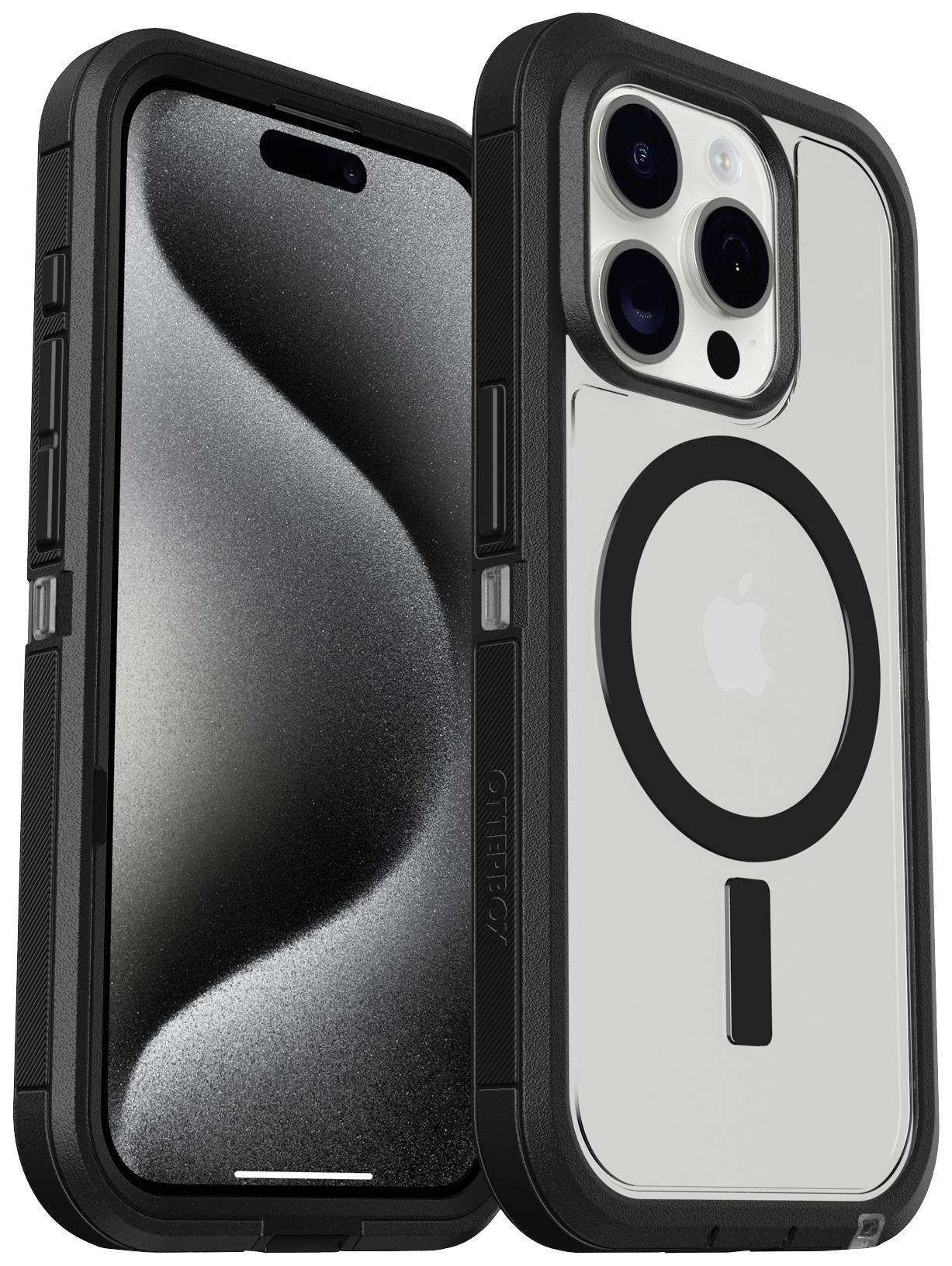 OTTER PRODUCTS OtterBox Defender XT Hülle für iPhone 15 Pro transparent schwarz Pro Pack Bulk- OEM-V