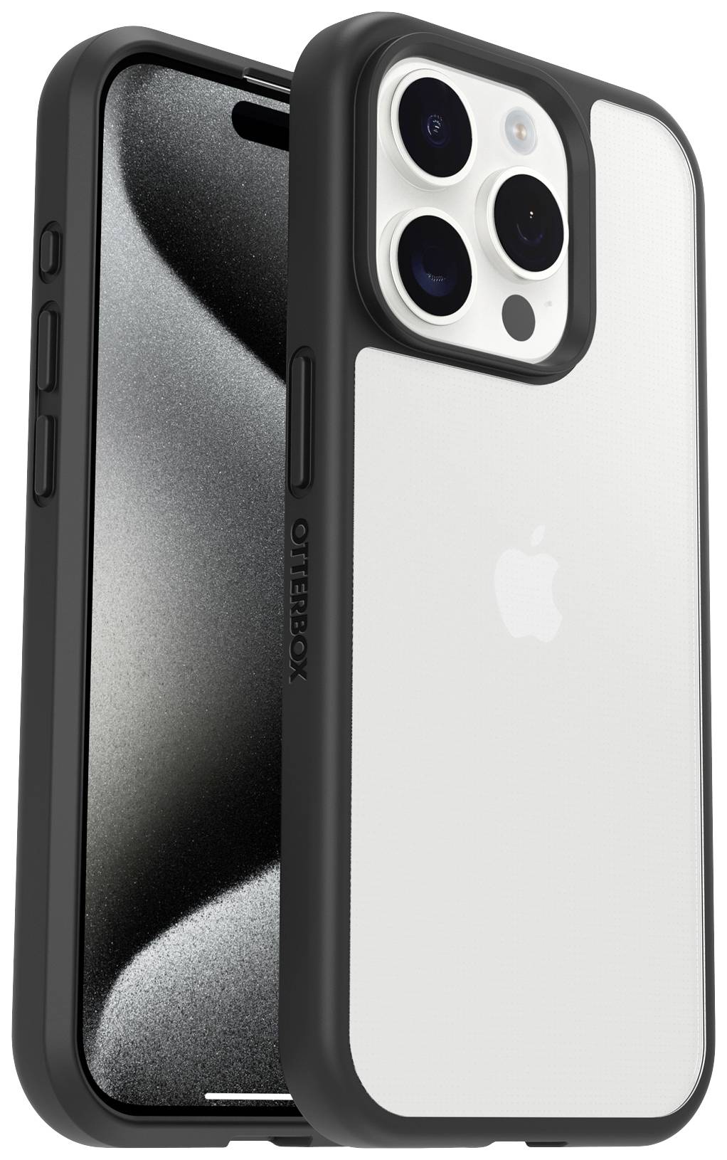 OTTER PRODUCTS OtterBox React Hülle für iPhone 15 Pro transparent schwarz Pro Pack Bulk- OEM-Verpack