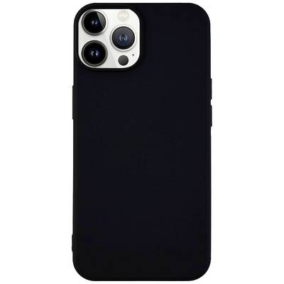 Ein Smartphone in einer schwarzen Schutzhülle wird von hinten gezeigt, wobei die Kameraobjektive oben links sichtbar sind.