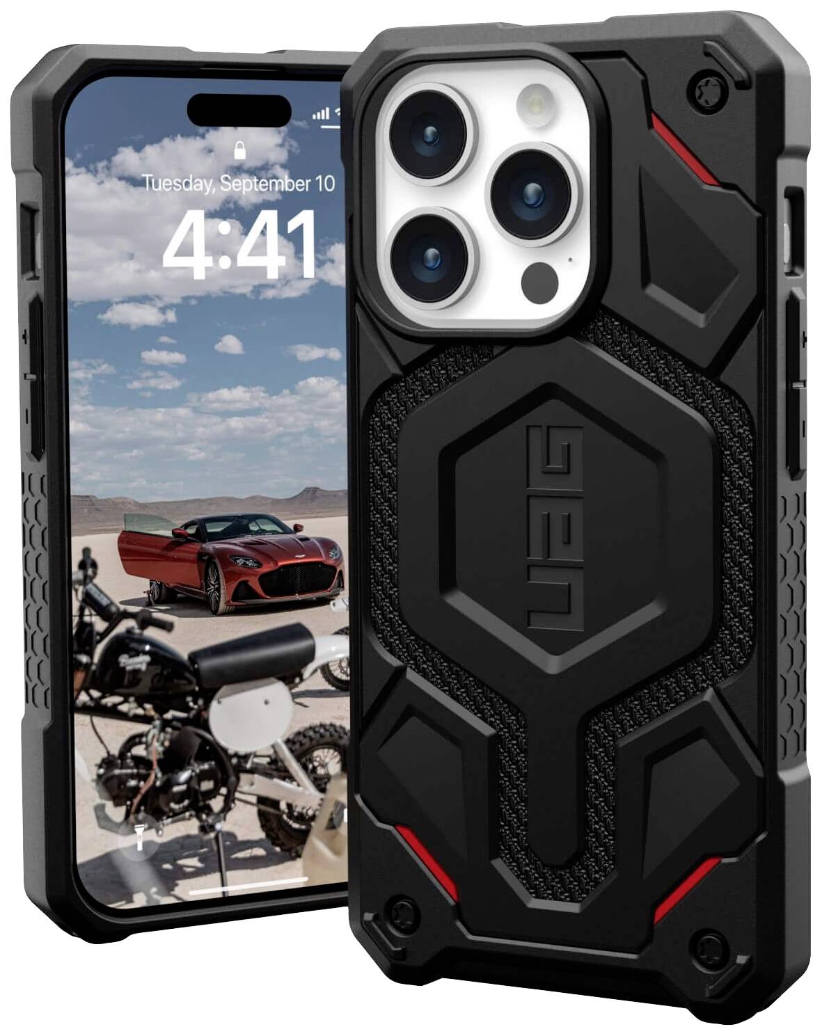 URBAN ARMOR GEAR UAG Urban Armor Gear Monarch MagSafe Case Apple iPhone 15 Pro kevlar schwarz