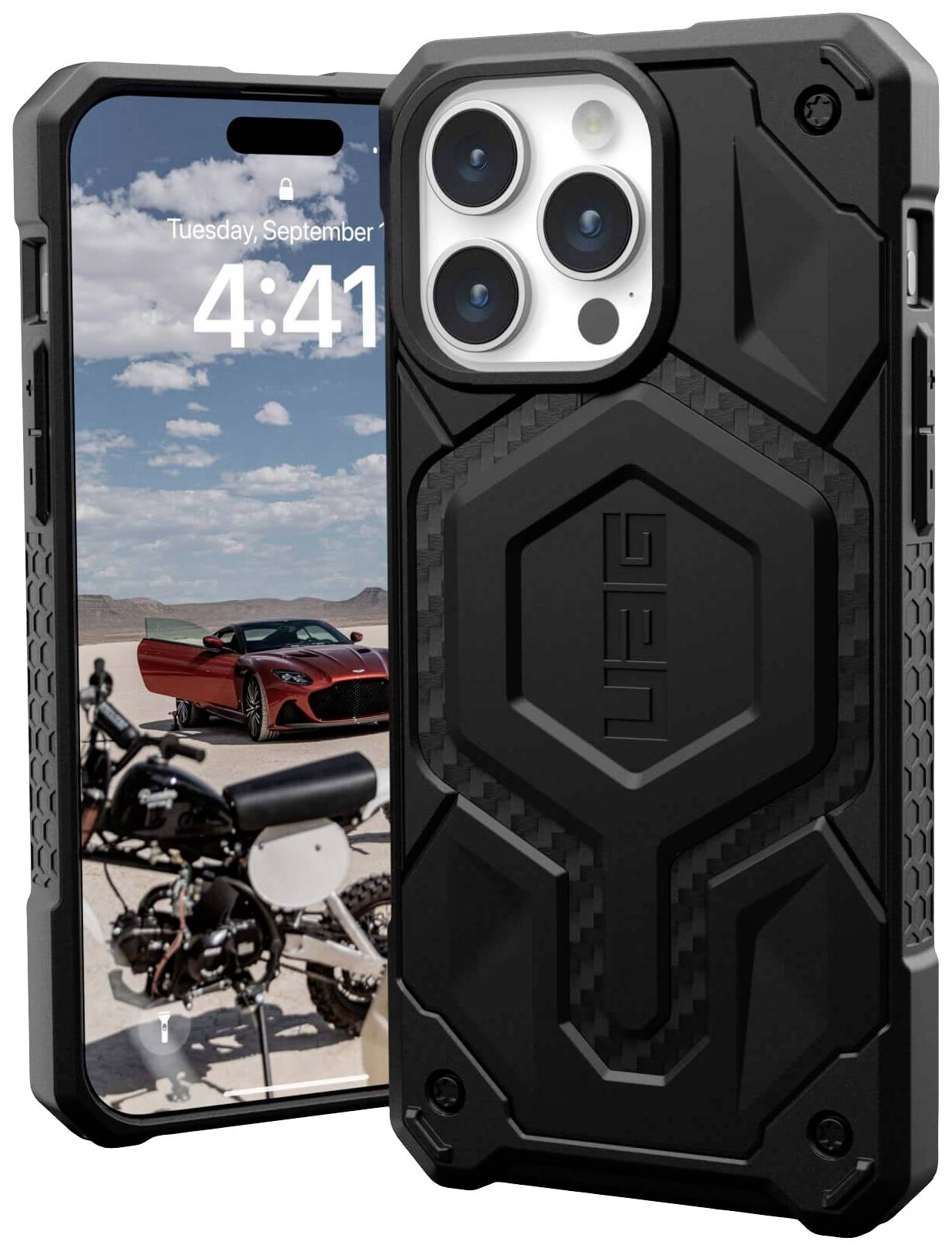 URBAN ARMOR GEAR Monarch Pro MagSafe Backcover Apple iPhone 15 Pro Max Carbon
