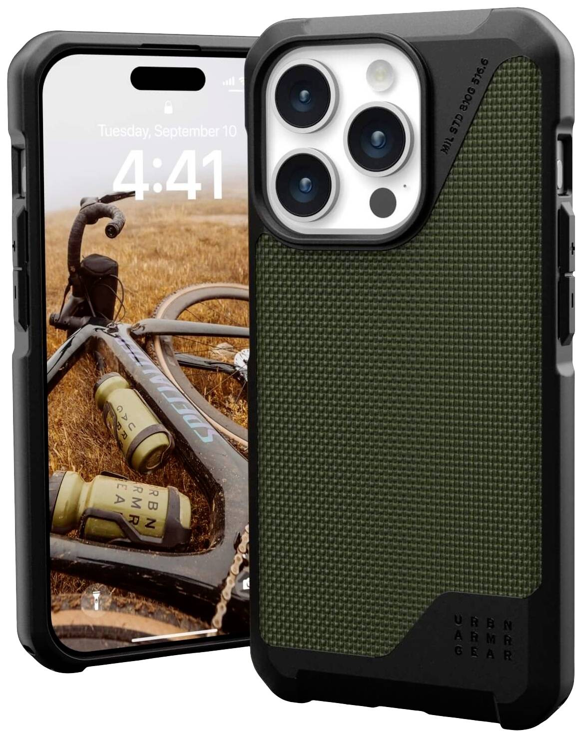 URBAN ARMOR GEAR Metropolis LT MagSafe Backcover Apple iPhone 15 Pro Kevlar®, Oliv
