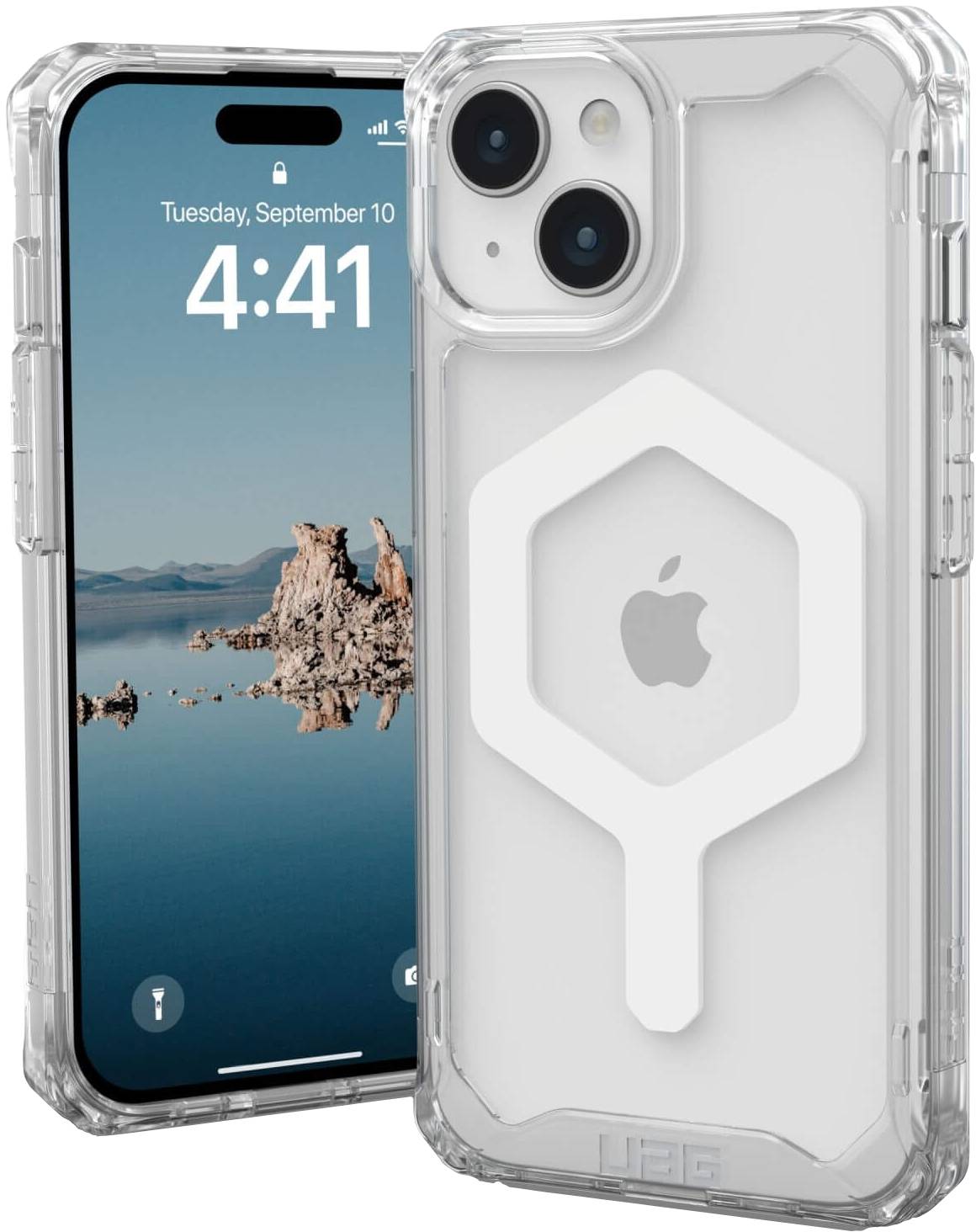 URBAN ARMOR GEAR Plyo MagSafe Backcover Apple iPhone 15 Ice, Transparent, Weiß