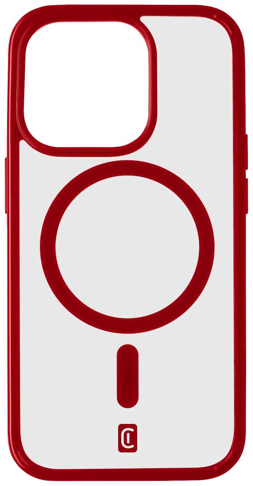 CELLULARLINE Pop MagSafe Case MAG Backcover Apple iPhone 15 Pro Max Transparent, Rot MagSafe ko