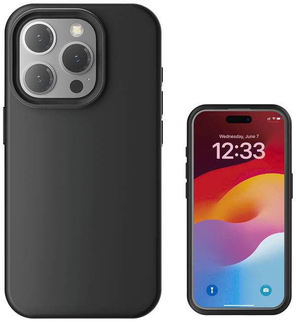 4smarts 540580, Cover, Apple, iPhone 15 Pro, 15,5 cm (6.1"), Schwarz