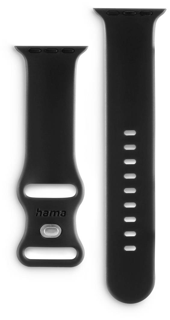 hama 00215631 Armband Fantastic Feel für Apple Watch 40/41/42 (Watch 10/11) mm, Schwarz