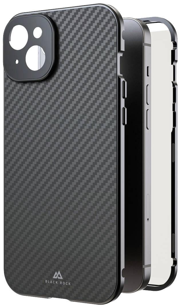 BLACK ROCK 360° Glass Cover Apple iPhone 15 Plus Carbon