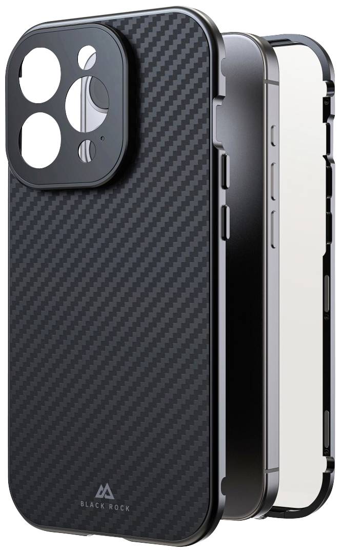 BLACK ROCK 360° Glass Cover Apple iPhone 15 Pro Carbon