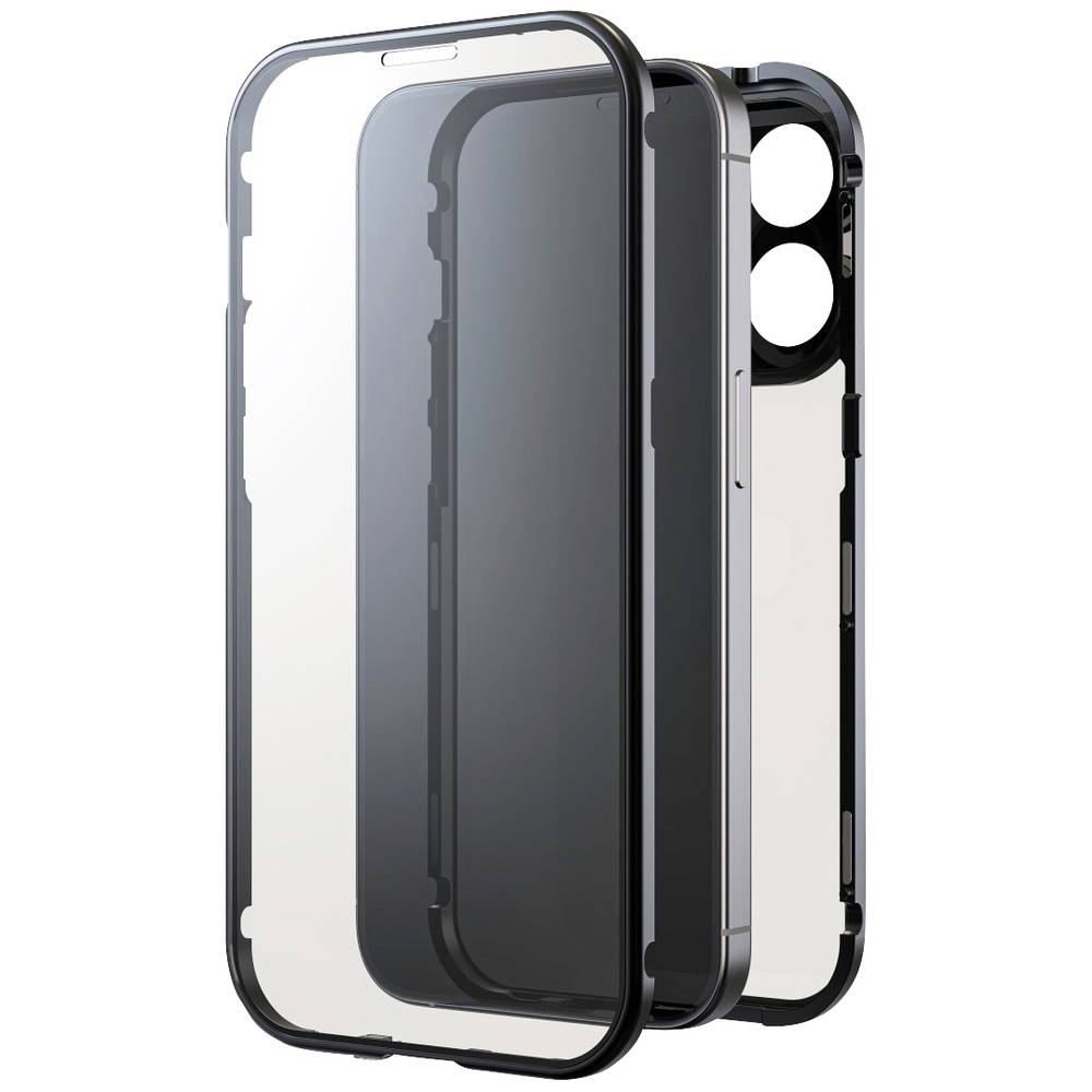 Black Rock 360° Glass Cover Apple iPhone 15 Pro Zwart Inductieve lading, Stootbestendig