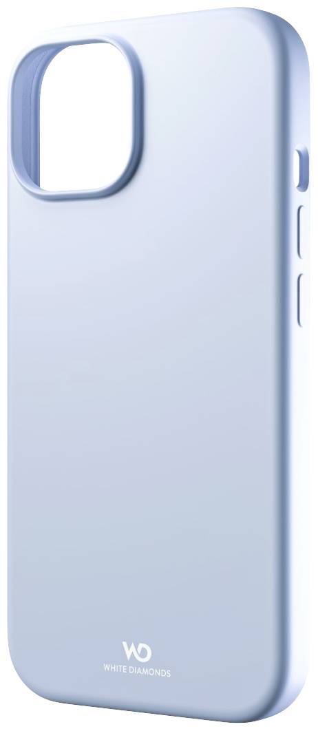 Blaue Smartphone-Hülle von White Diamonds mit Ausstanzung für Kamera und Tasten an der Seite.