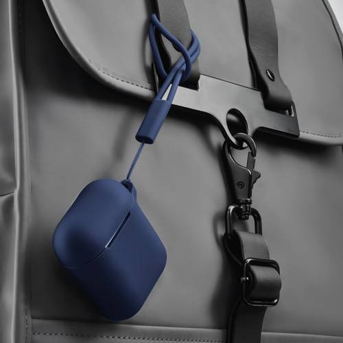 hama 00210906 Schutzhülle Fantastic Feel für Ladecase AirPods 1. Gen./2. Gen., Blau