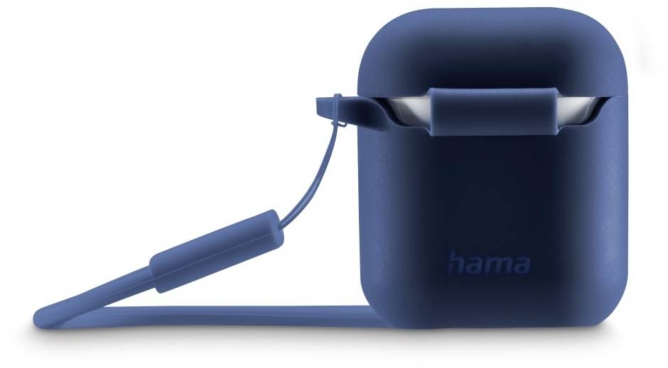 hama 00210906 Schutzhülle Fantastic Feel für Ladecase AirPods 1. Gen./2. Gen., Blau