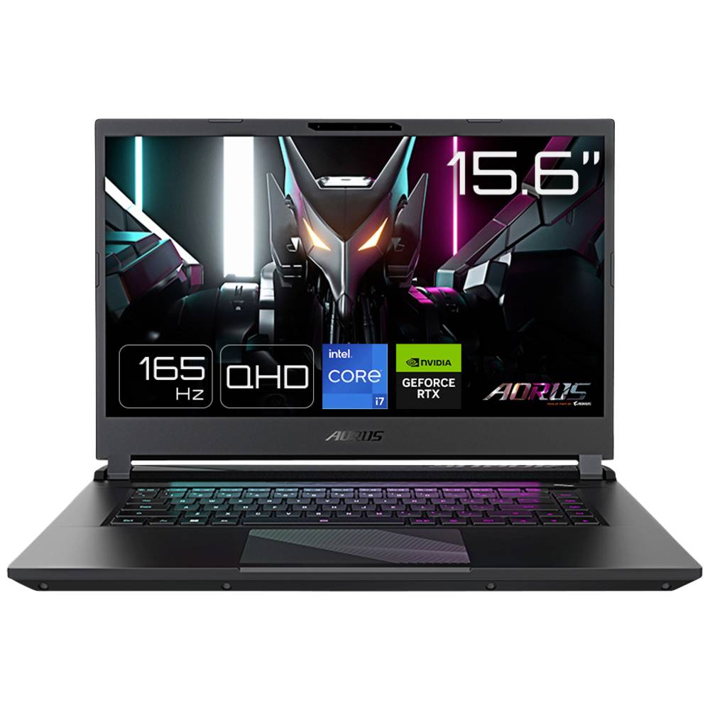 Gigabyte Game laptop AORUS 15 BKF-73DE754SH 39.6 cm (15.6 inch) QHD Intel® Core™ i7 13700H 16 GB RAM 1 TB SSD Nvidia GeForce RTX 4060 Win 11 Home Zwart AORUS