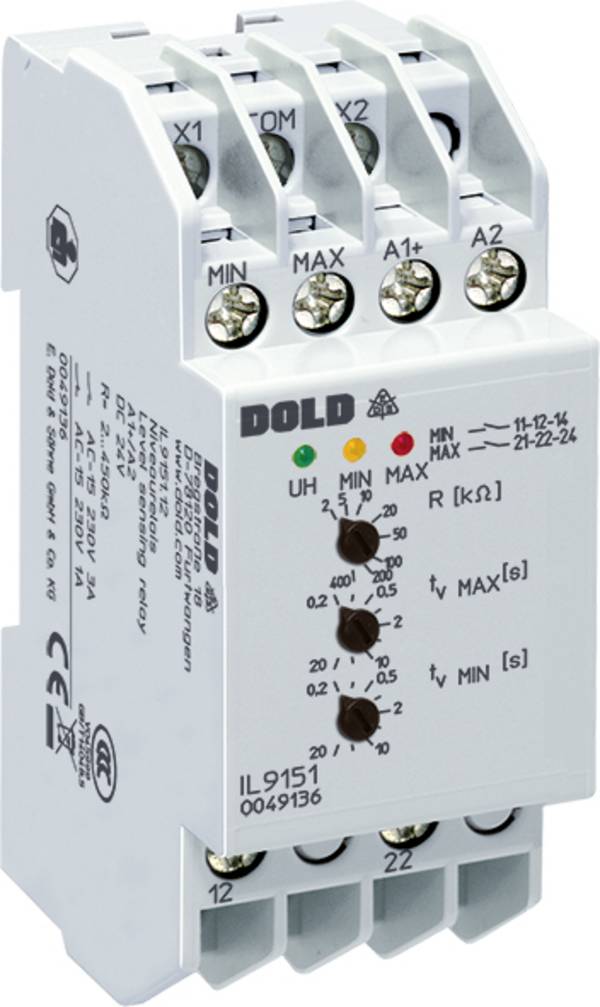 Dold Niveaurelais 24 V/DC 2 Wechsler 1 St. IL9151.12 Füllstandsüberwachung (leitfähige Flüssigkeiten)