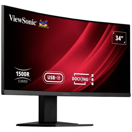 Viewsonic VG3419C LED-Monitor EEK G (A - G) 86.4 cm (34 Zoll) 3440 x 1440 Pixel 16:9 3.5 ms HDMI®, DisplayPort, Audio, s...
