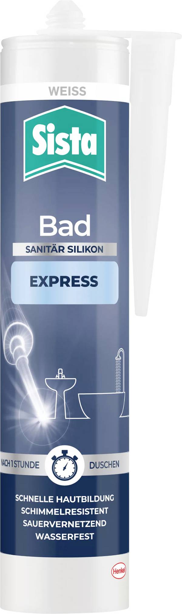 Sista Bad Express Silikon Herstellerfarbe Weiß SHBW3 280 ml