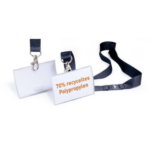 Durable 821719 Namensschild CLICK FOLD (B x H) 90 mm x 54 mm Textilband 10 St.