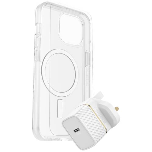 Otterbox KIT UK Hülle + Schutzglas + Ladegerät Set Apple iPhone 15 Transparent, Weiß MagSafe kompatibel 78-81253
