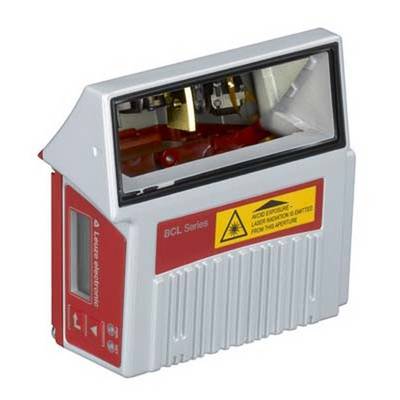 Ein Lasermodul mit Warnaufkleber 'Laserstrahlung'. Es hat ein silbernes Gehäuse mit roter Kante und der Aufschrift 'BCL Series'.