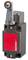 Ein Sicherheitsschalter von Euchner mit Hebelarm in einer grauen und roten Gehäusekombination, verwendet für industrielle Steuerungszwecke.