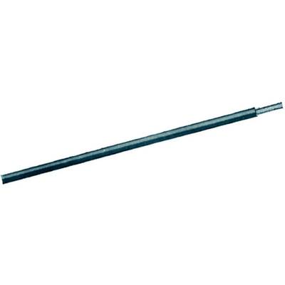 Ein schwarzes Kabel mit freigelegtem Kupferdraht am Ende, geeignet für elektrische Verbindungen.