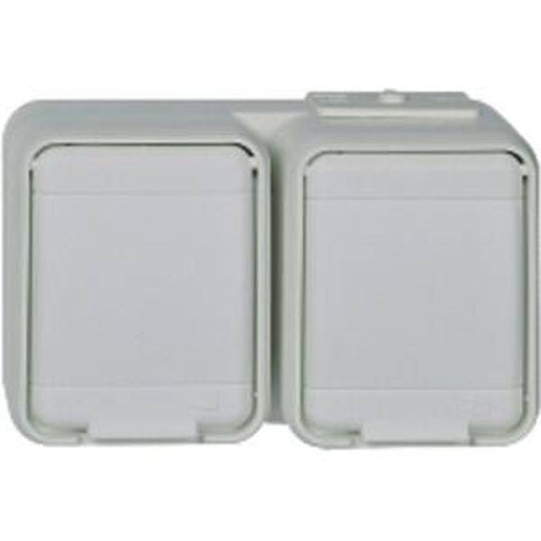 ELSO 445459 ELSO Steckdose 445459 2f. 16A waager. licht/basaltgrau 5 St.