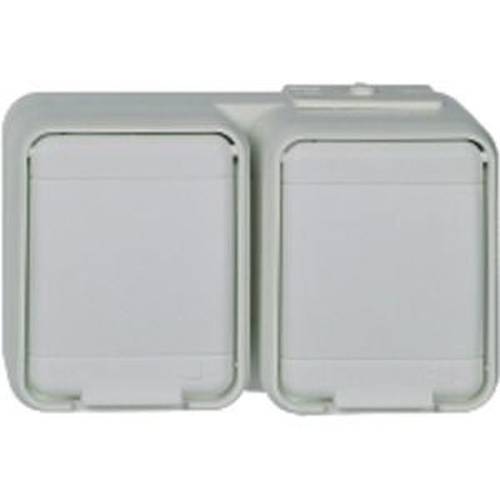 ELSO 445459 ELSO Steckdose 445459 2f. 16A waager. licht/basaltgrau 5 St.