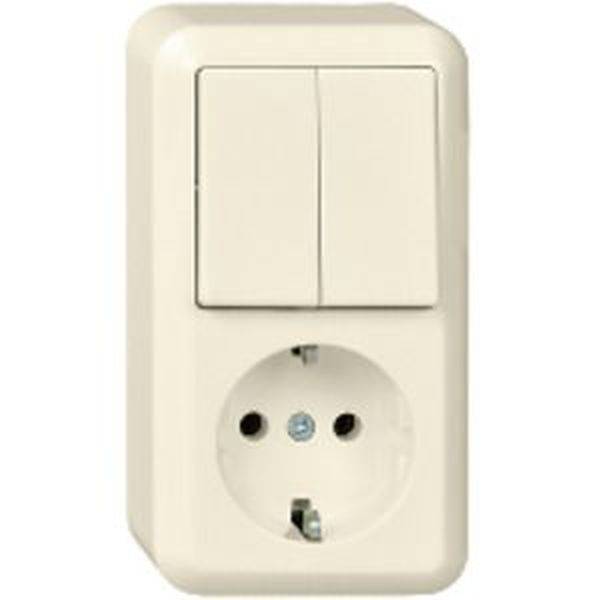 ELSO 388500 ELSO AP-Kombi-Serienschalter 388500 10/16A CONTURA perlweiß 10 St.