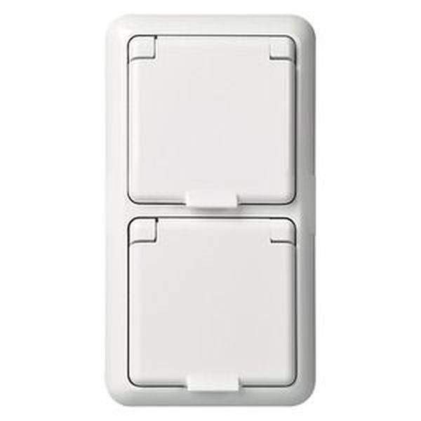 ELSO 235414 ELSO Steckdose 235414 2fach 16A FASHION IP44 reinweiß 5 St.