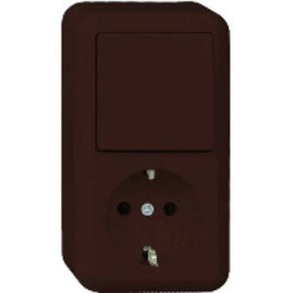 ELSO 388602 ELSO AP-Kombi-Universalschalter 388602 10/16A CONTURA braun 10 St.