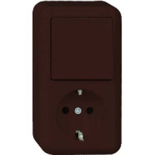 ELSO 388602 ELSO AP-Kombi-Universalschalter 388602 10/16A CONTURA braun 10 St.