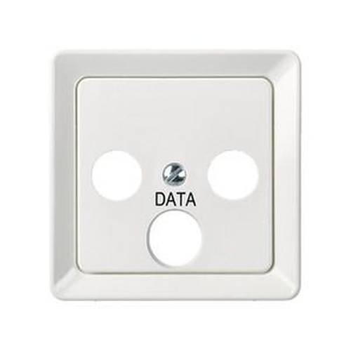 ELSO 503674 ELSO Zentralplatte 503674 Antennensteckd. 3Loch reinweiß 10 St.