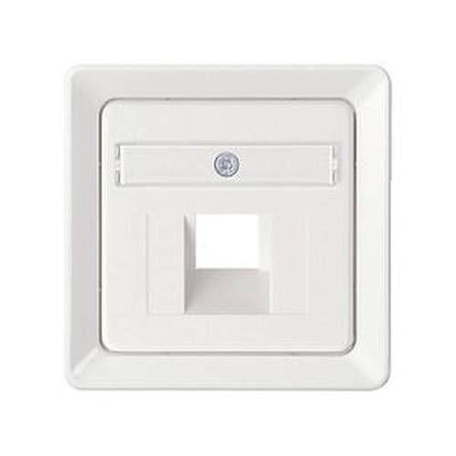 ELSO 206524 ELSO Zentralplatte 206524 1xRJ45 mit Schriftfeld reinweiß 10 St.