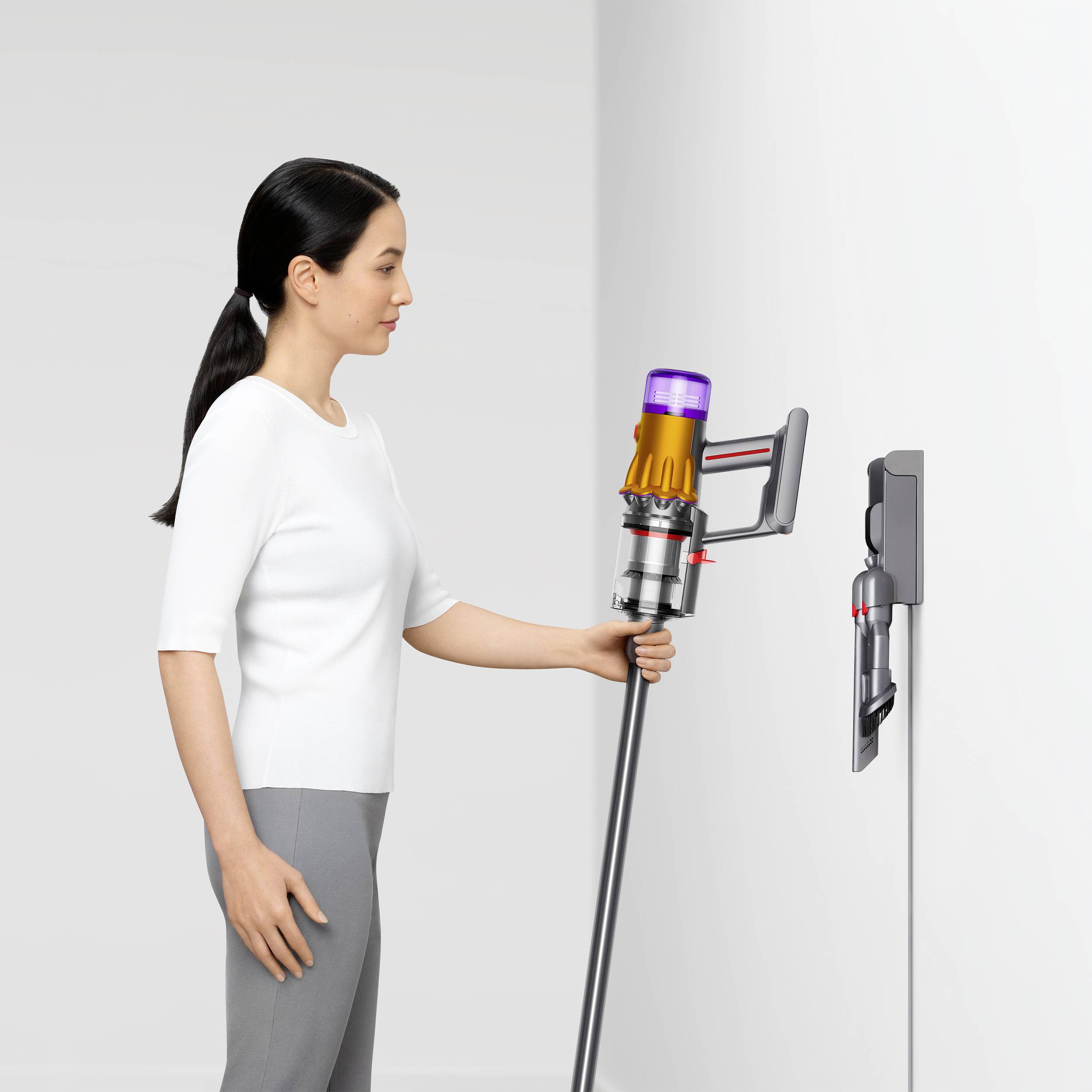 dyson V12 Detect Slim Absolute Nickel Satin 448884-01 Akku-Handstaubsauger 25.2 V 230 V 545 W motorbetriebene Saugbürste-1