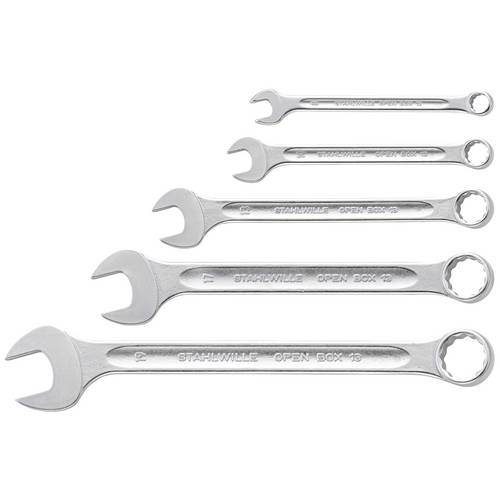 Thumbnail - Stahlwille 96400809 13/5 Ring-Maulschlüssel-Satz 5teilig Schlüsselweite (Metrisch) 8 - 19 mm
