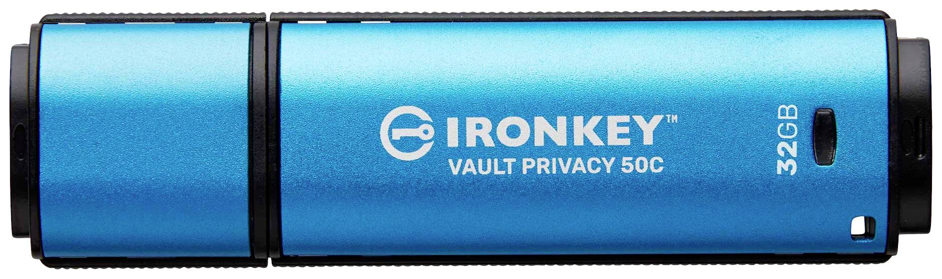 Kingston IronKey Vault Privacy 50 Series USB-Stick 32 GB Blau IKVP50C/32GB USB-C®