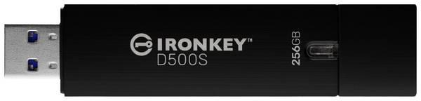 Kingston IronKey D500S - USB-Flash-Laufwerk - verschlüsselt - 256 GB - USB 3.2 G