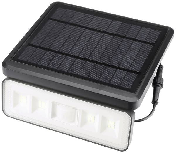 Sygonix SY-5972856  Solar-Wandstrahler mit Bewegungsmelder    LED LED fest eingebaut 8 W Schwarz