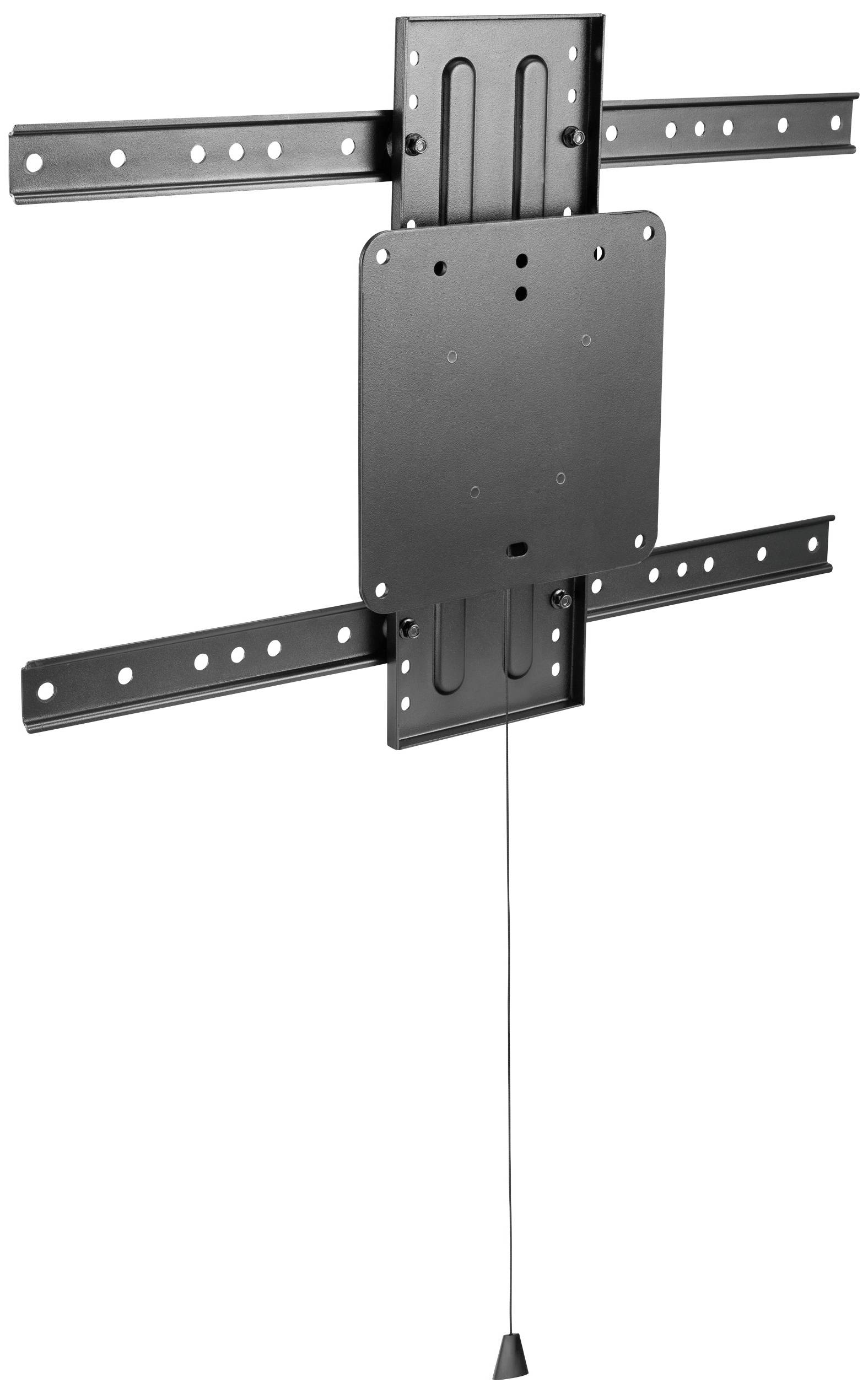 Wandhalterung für Fernseher, geeignet für unterschiedliche Größen mit verstellbaren horizontalen und vertikalen Schienen.