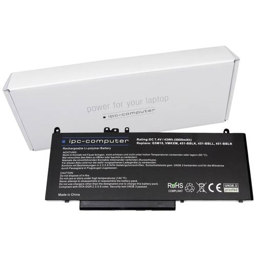 ipc-computer Notebook-Akku G5M10 Replace 7.4 V 5800 mAh Dell