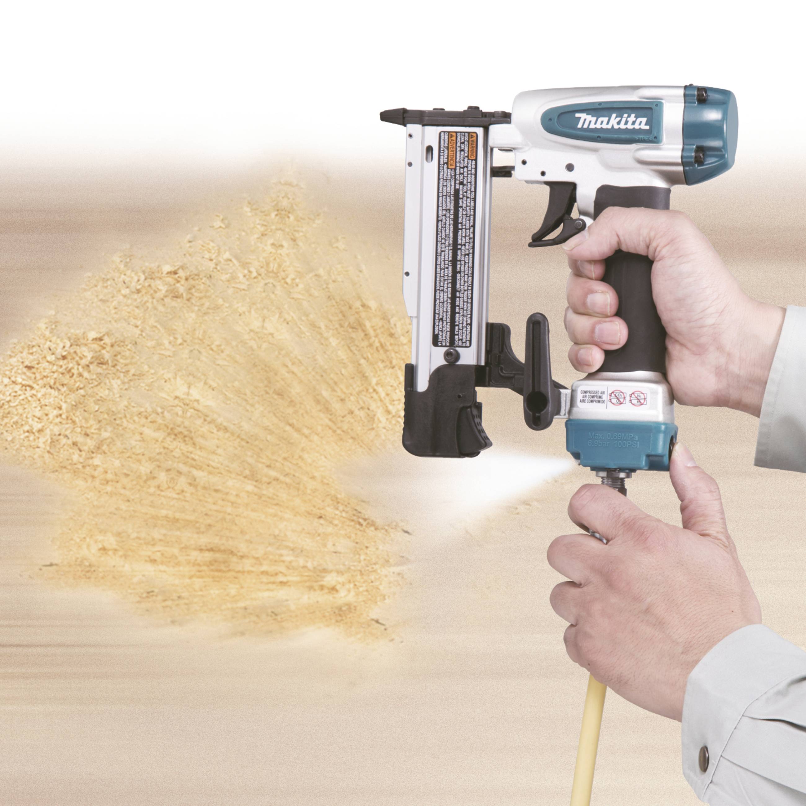 MAKITA AF353 - Druckluftnagler (Betriebsdruck 4,5 - 6,9bar | Stiftlänge 15,0 - 35,0mm | Magazinkapazität 130 Stück)-4