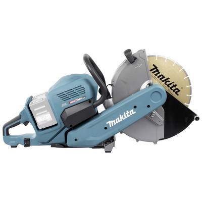 Kreissäge von Makita in blauem Gehäuse mit rundem Sägeblatt, ausgelegt für schwere Schneidarbeiten.