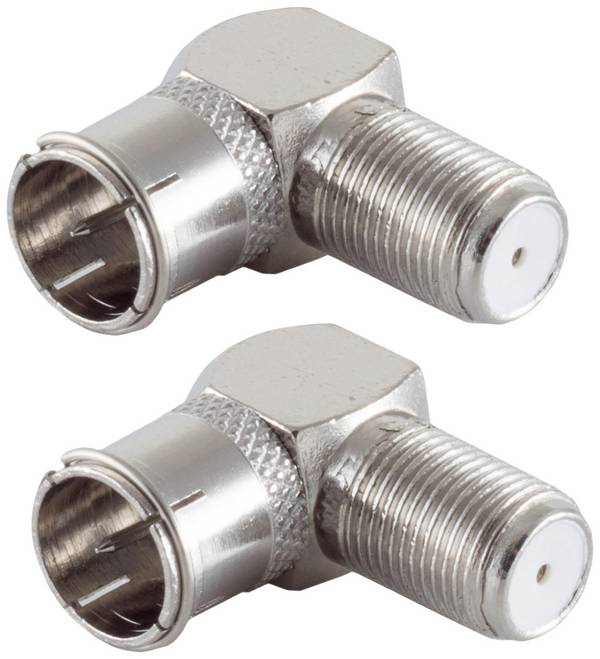 Shiverpeaks BS15-300414 F-Winkeladapter  Anschlüsse: F-Quick-Stecker, F-Buchse  2 St.