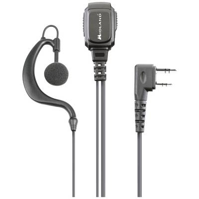 Ein schwarzes Headset mit Ohrbügel, Mikrofon und zwei Klinkensteckern. Designed für klare Kommunikation in lauter Umgebung.