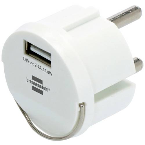 Brennenstuhl 1508110 USB Ladegerät 12 W 1x USB-A Weiß Innenbereich