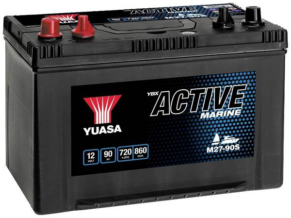 Yuasa Marine M27-90S Bootsbatterie 12 V 90 Ah  Poltyp: TM